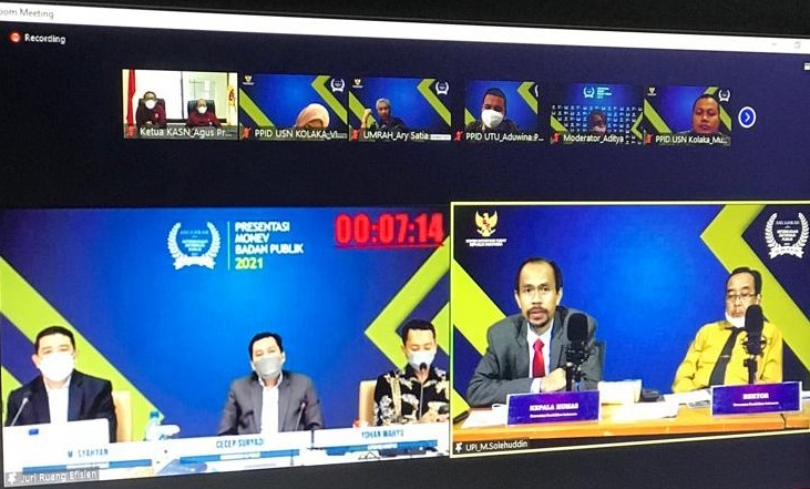 Rektor UPI Presentasi Monev KIP Tahun 2021