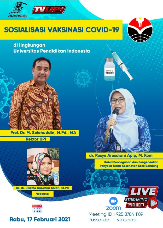 Universitas Pendidikan Indonesia Laksanakan Sosialisasi Vaksinasi Covid-19